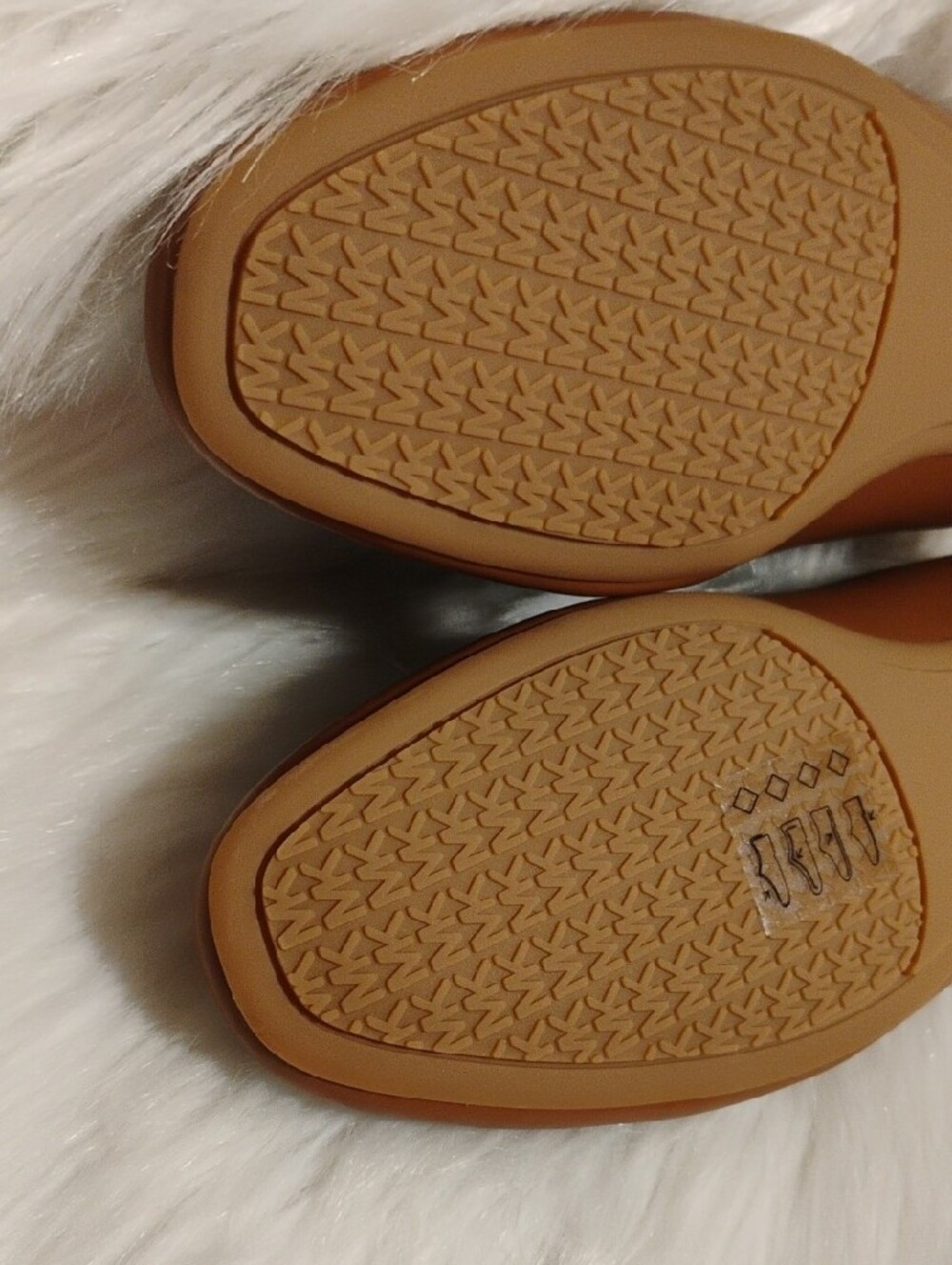 (C-73) New Michael Kors Chestnut Brown Leather MK Logo Ballet Flats - Picture 9 of 10